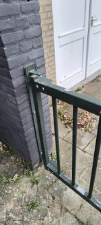Tuinpoort Dubbel 2,7 x 1,1 mtr groene spijlenpoort, Ophalen, Gebruikt, Staal, 100 tot 150 cm