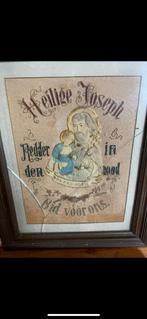 Religieuze prent heilige joseph, Antiek en Kunst, Antiek | Religie, Ophalen