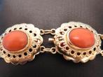 Gouden armband met bloedkoraal                           G21, Gebruikt, ., Ophalen of Verzenden, .