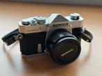 Konica Autoreflex T + 52mm f/1.8 + Panagor macro set, Ophalen, Gebruikt, Spiegelreflex, Konica