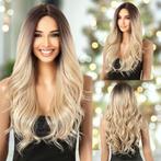Swiss lace pruik lang blond haar zonder pony model Riley, Verzenden, Nieuw, Pruik of Haarverlenging