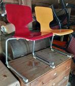 Vintage retro buisframe stoelen in top staat., Huis en Inrichting, Stoelen, Ophalen of Verzenden, Zo goed als nieuw