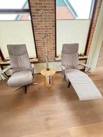 2 Relaxfauteuils Twice - 3 Motorig, Accu, Kantelfunctie, Huis en Inrichting, Fauteuils, Ophalen, Zo goed als nieuw, Metaal, Modern