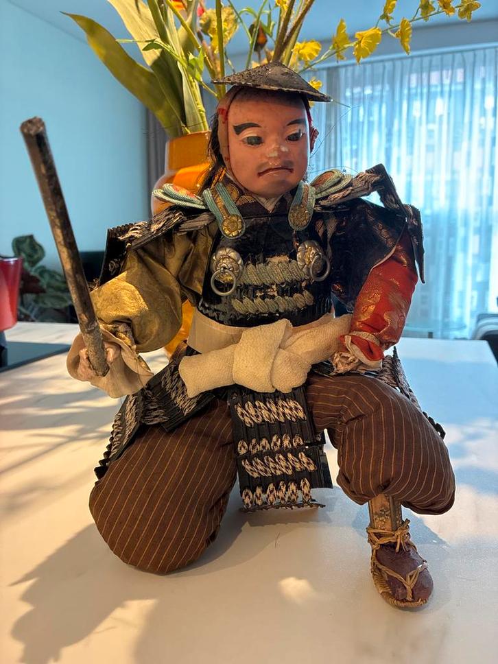 Antieke Japanse Samurai Pop, Antiek en Kunst, Kunst | Niet-Westerse kunst, Ophalen of Verzenden
