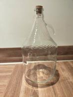 Glazen fles met handvat en stop bijv als planten terrarium, 50 tot 75 cm, Wit, Ophalen of Verzenden, Glas