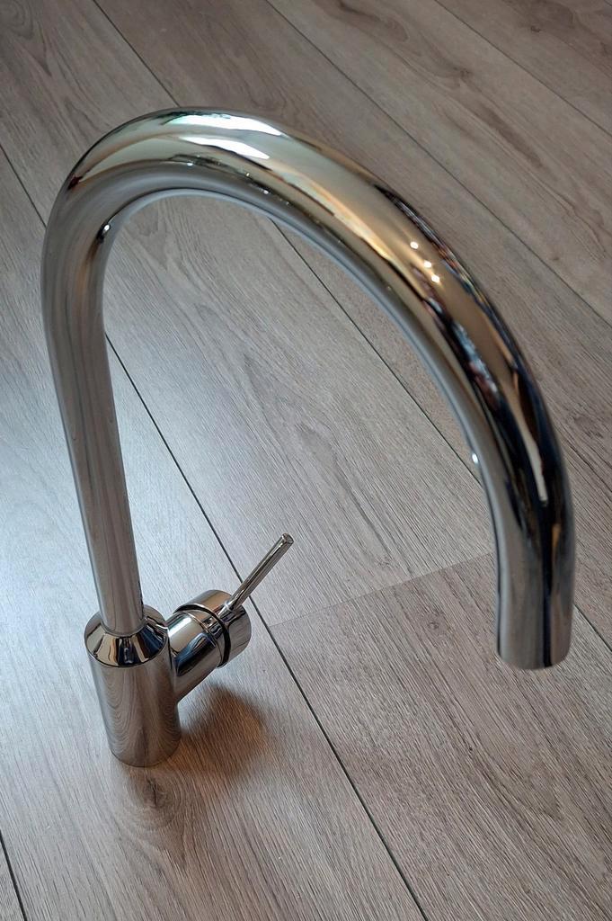 Mengkraan, Doe-het-zelf en Verbouw, Sanitair, Gebruikt, Kraan, Chroom, Ophalen of Verzenden