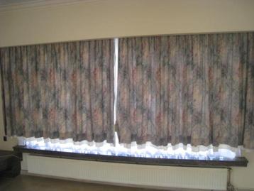 6x overgordijn Romance Saumon fronslint met crème percale beschikbaar voor biedingen