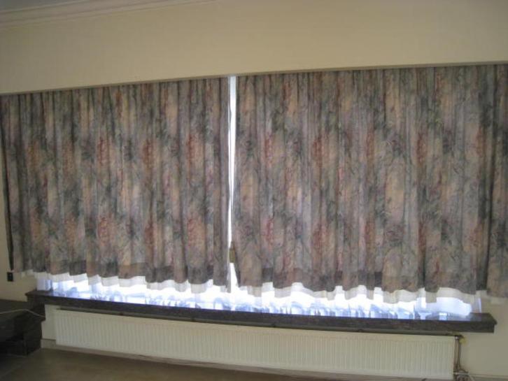 6x overgordijn Romance Saumon fronslint met crème percale, Huis en Inrichting, Stoffering | Gordijnen en Lamellen, Minder dan 100 cm