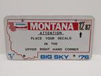 License Plate Sample Motor Vehicle Department Montana U.S.A., Verzamelen, Ophalen of Verzenden, Zo goed als nieuw, Auto's