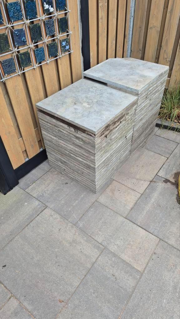 Gebruikte Chinese Hardsteen Tegels 60x60, Tuin en Terras, Tegels en Klinkers, Gebruikt, Terrastegels, Natuursteen, 10 m² of meer