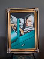 Groot doek replica Tamara  de Lempicka met prachtige lijst, Antiek en Kunst, Kunst | Schilderijen | Klassiek, Ophalen of Verzenden