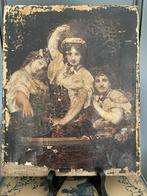 Zwaar Beschadigd Schilderij - Drie Vrouwen, Ophalen of Verzenden