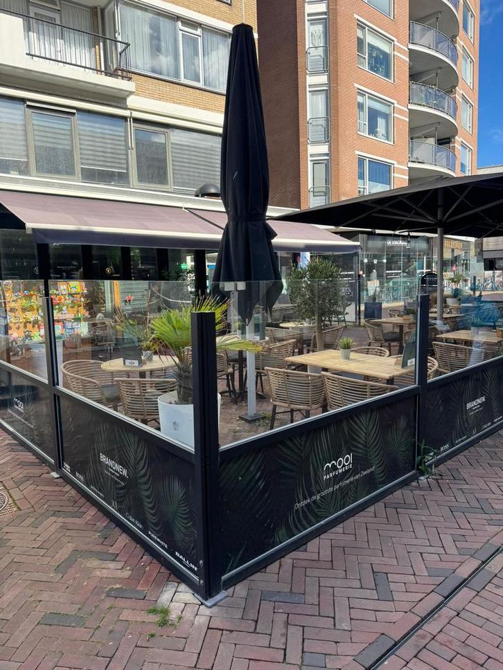 Horeca Parasol, Tuin en Terras, Parasols, Gebruikt, Overige typen, Meer dan 4 meter, Ophalen