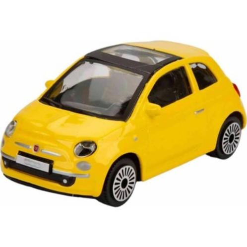 Bburago	Fiat 500 new geel Street Fire 1/43 1:43, Hobby en Vrije tijd, Modelauto's | 1:43, Nieuw, Auto, Overige merken, Ophalen of Verzenden