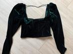 Groen fluelen top, Maat 38/40 (M), Zara, Ophalen of Verzenden, Lange mouw