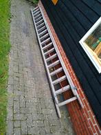 2 delige houten ladder 2x 5 meter, Doe-het-zelf en Verbouw, Ladders en Trappen, Ophalen, Gebruikt, 4 meter of meer