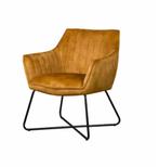 Fauteuil / Stoel Velvet geel, Huis en Inrichting, Fauteuils, Ophalen, Zo goed als nieuw, 75 tot 100 cm, 50 tot 75 cm