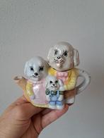 Honden familie theepotje, porselein 14.5x8x11cm, Ophalen of Verzenden, Zo goed als nieuw, Dier
