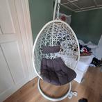 Mooie hangstoel Swing, Ophalen, Zo goed als nieuw, Wit, Metaal