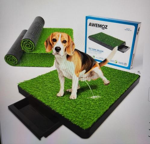 Hondentoilet kunstgras met 2 matten, Dieren en Toebehoren, Honden-accessoires, Zo goed als nieuw, Ophalen