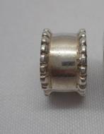 Pandora zilver clip bedel met parelrand 790267 nr.1814, Verzenden, Pandora, Zo goed als nieuw, 1 bedel