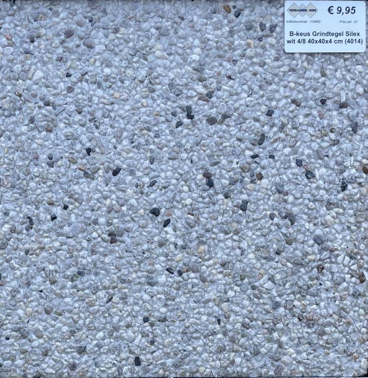Goedkope partij b-keus grindtegels 40x40 Silex, Tuin en Terras, Tegels en Klinkers, Nieuw, Terrastegels, Beton, 10 m² of meer