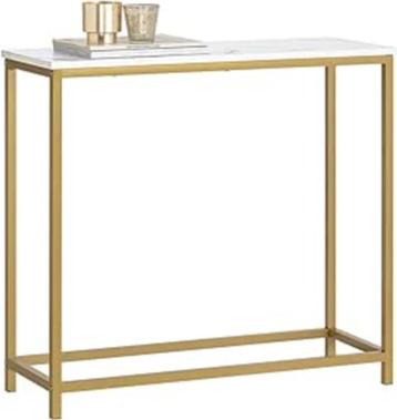 Simpletrade Dressoir - Tafel - Marmer - Goud - 80x75x30 cm