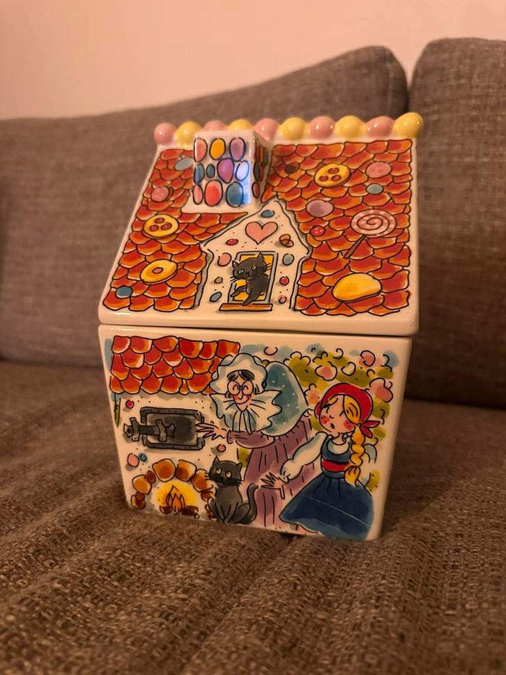 Blond Amsterdam Efteling Koektrommel Hans en Grietje, Antiek en Kunst, Antiek | Keramiek en Aardewerk, Ophalen of Verzenden