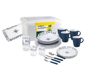 Nieuw - Brunner Blue Ocean Camping Servies - 36-delig beschikbaar voor biedingen