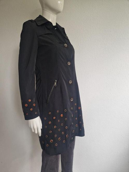 Sao Paulo trenchcoat. Maat 36, Zwart, Kleding | Dames, Jassen | Zomer, Zo goed als nieuw, Maat 36 (S), Zwart, Ophalen of Verzenden