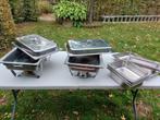 3 x Chafing dishes inclusief gastronoom bakken, Ophalen, Zo goed als nieuw