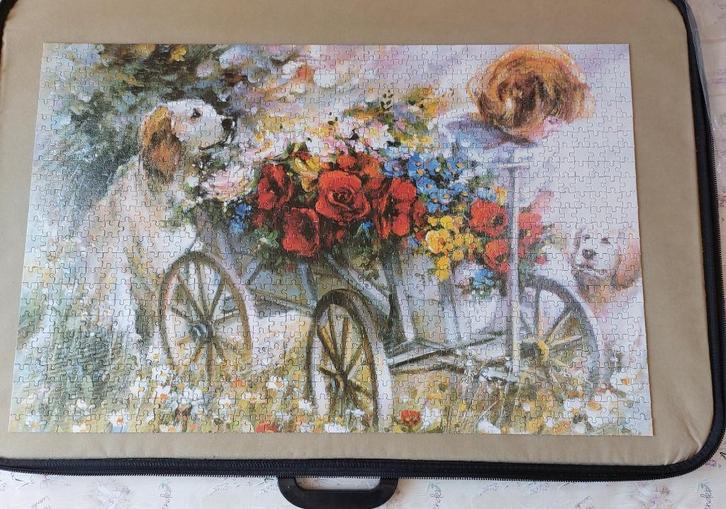 'Romantic' dromerige legpuzzel van 1000 stukjes - playtime, Hobby en Vrije tijd, Denksport en Puzzels, Zo goed als nieuw, Legpuzzel