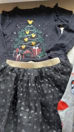 kerstsetje (Shirt, rok , maillot)meisjes 122, Ophalen of Verzenden, Zo goed als nieuw, Meisje, Jurk of Rok