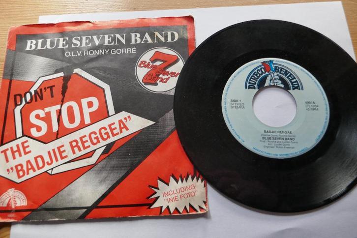 Single: Blue Seven Band – Don't Stop The "Badjie Reggae", Cd's en Dvd's, Vinyl | Nederlandstalig, Gebruikt, Levenslied of Smartlap