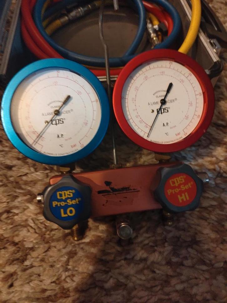 CPS Pro-Set Manifold Set - Gebruikt, Doe-het-zelf en Verbouw, Meetapparatuur, Ophalen of Verzenden