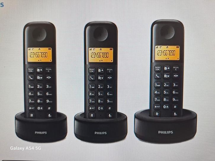 Draadloze telefoon philips D160 Tripple, Telecommunicatie, Vaste telefoons | Handsets en Draadloos, Zo goed als nieuw, 1 handset