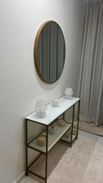 Sidetabel goud met spiegel, Ophalen of Verzenden, 25 tot 50 cm, Rechthoekig