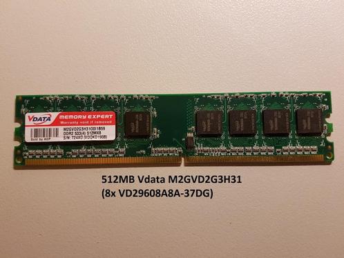 Vintage 240-pins DDR2 SDRAM (PC2-3200 PC2-4200 PC2-5300 PC2-, Computers en Software, RAM geheugen, Gebruikt, Desktop, 2 GB, DDR2