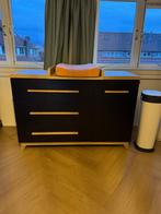 TWF Bradford commode & bladvergroter - modern zwart en eiken, Ophalen, 50 tot 70 cm, 100 cm of meer, Zo goed als nieuw