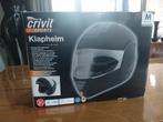 Matzwarte motor  klaphelm crivit maat m in doos, Motoren, Ophalen of Verzenden, Tweedehands, Integraalhelm, Overige merken