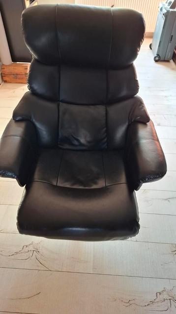 Lederen Draaifauteuil - Zwart beschikbaar voor biedingen