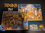 D-Toys 2 in 1 Puzzel - 2x1000 stukjes, Ophalen of Verzenden, 500 t/m 1500 stukjes, Zo goed als nieuw, Legpuzzel