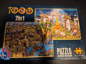 D-Toys 2 in 1 Puzzel - 2x1000 stukjes beschikbaar voor biedingen