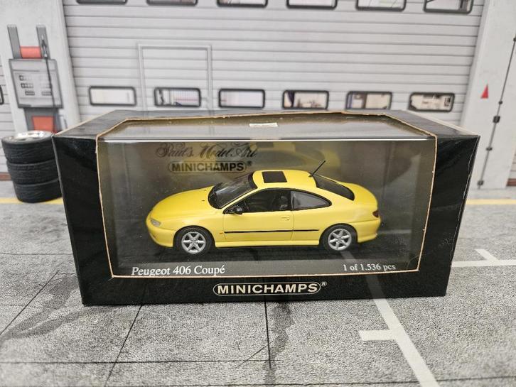 Minichamps Peugeot 406 Coupé 1998 1/43 in ovp, Hobby en Vrije tijd, Modelauto's | 1:43, Zo goed als nieuw, Auto, MiniChamps, Ophalen of Verzenden