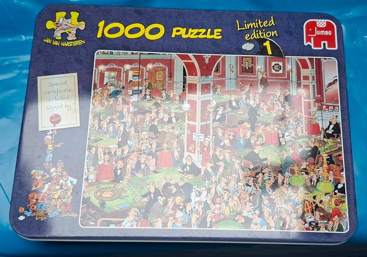 Jan van Haasteren - Casino Chaos 1000 stukjes, Hobby en Vrije tijd, Denksport en Puzzels, Zo goed als nieuw, Legpuzzel, 500 t/m 1500 stukjes