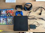 Playstation 4 + 4TB harde schijf compleet., Spelcomputers en Games, Spelcomputers | Sony PlayStation 4, 500 GB, Met 2 controllers