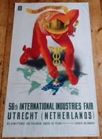 Internationale Jaarbeurs Utrecht Affiche 1951.  Doeve, Deurposter of groter, Ophalen of Verzenden, Reclame, Rechthoekig Staand