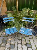 Vintage Blauwe Tuinstoelen - Set van 2, Ophalen, Gebruikt, Twee, Blauw