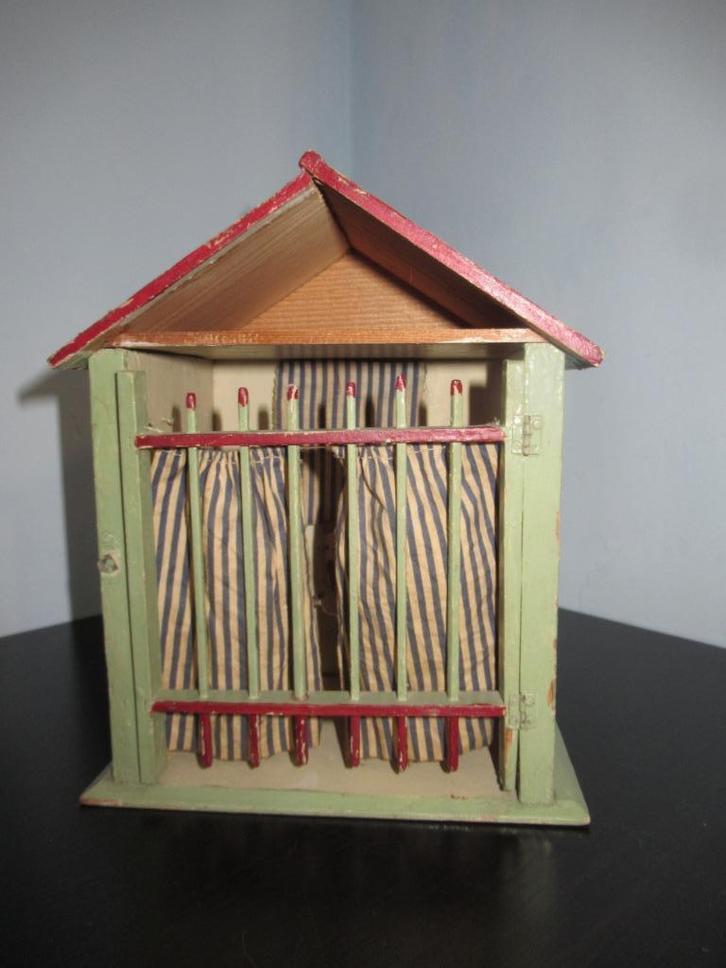 ANTIEK STRANDHUISJE SPEELGOED/verzenden mogelijk, Antiek en Kunst, Antiek | Speelgoed, Ophalen