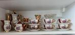 "Antiek koffieservies met barok decor & goudran, Antiek en Kunst, Antiek | Servies compleet, Ophalen of Verzenden